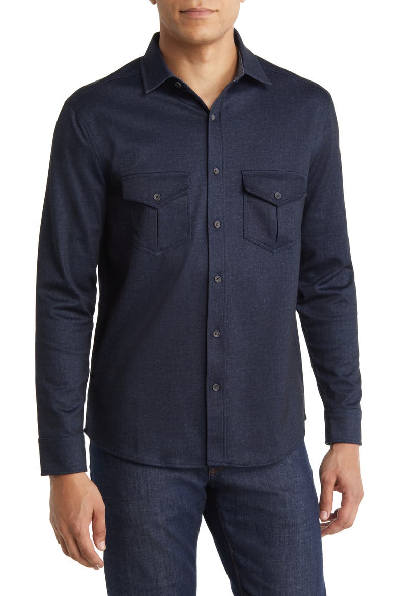 Indigo Button-Down Shirt, Main, color, INDIGO