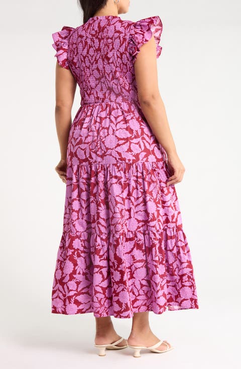 Sunfire Tiered Midi Dress