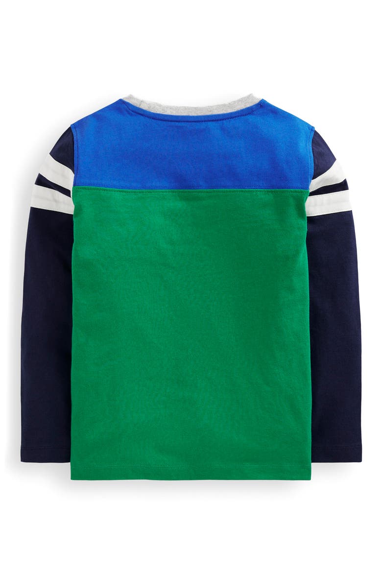 Kids' Colorblock Long Sleeve Pocket T-Shirt, Alternate, color, SAPLING GREEN COLOURBLOCK
