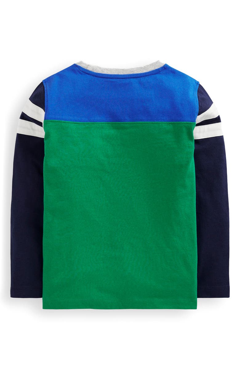 Mini Boden Kids' Colorblock Long Sleeve Pocket T-Shirt, Alternate, color, 