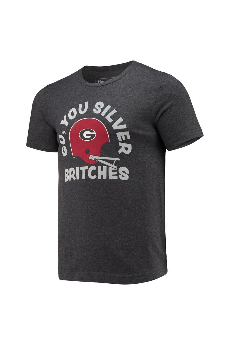Men's Homefield Heathered Charcoal Georgia Bulldogs Vintage Go You Silver Britches T-Shirt, Alternate, color, Heather Charcoal