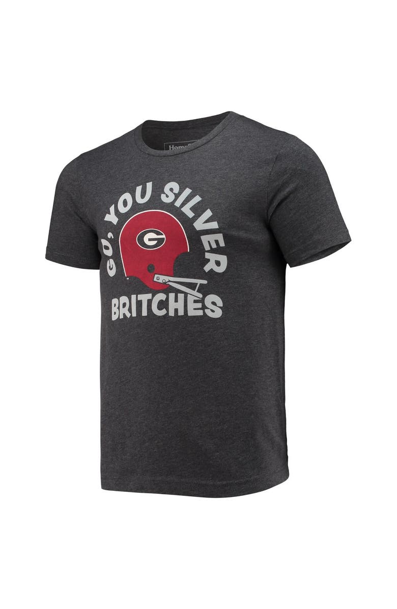 HOMEFIELD Men's Homefield Heathered Charcoal Georgia Bulldogs Vintage Go You Silver Britches T-Shirt, Alternate, color, 
