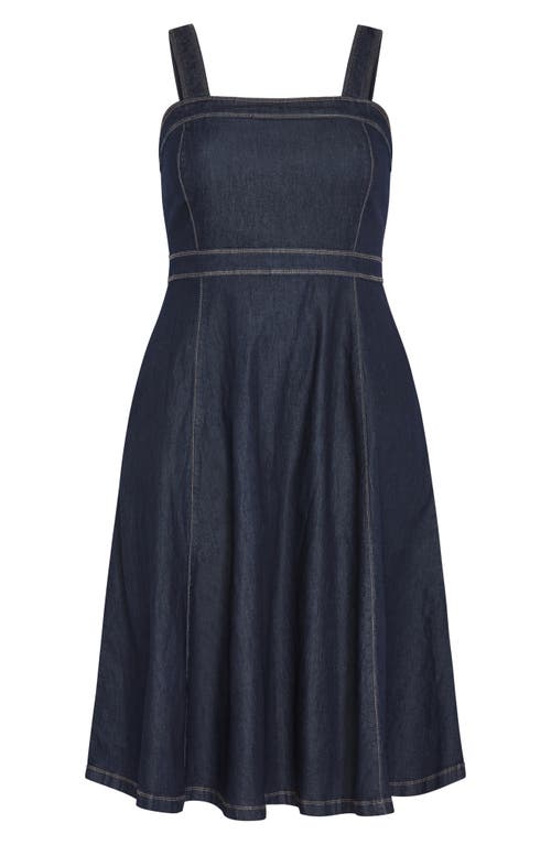 City Chic Averie Fit & Flare Midi Dress In Black