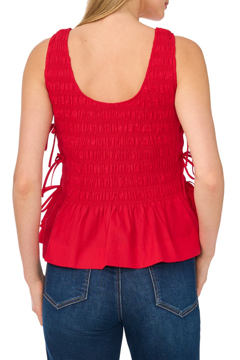 Woven Puckered Tank, Alternate, color, GLAMOUR RED