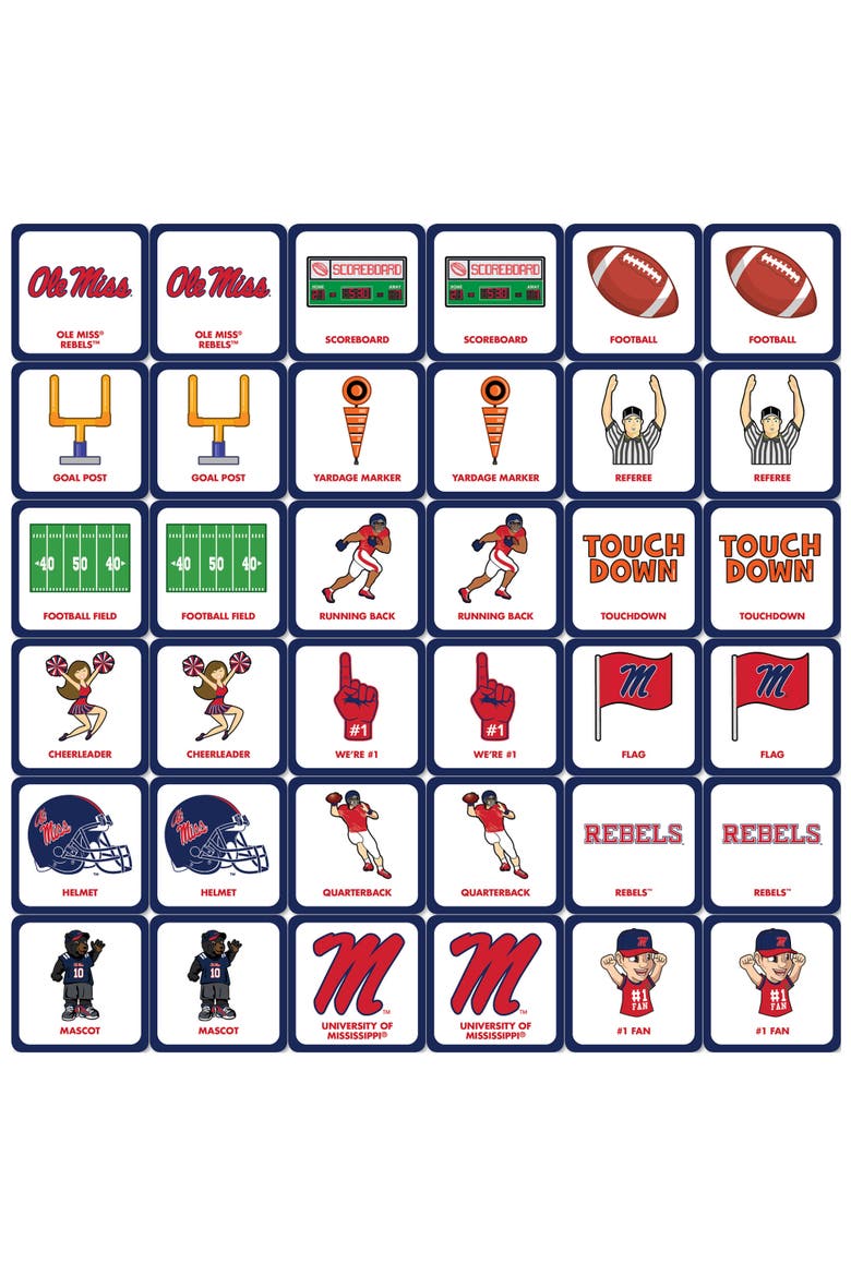 Ole Miss Rebels Matching Game, Alternate, color, Multicolor