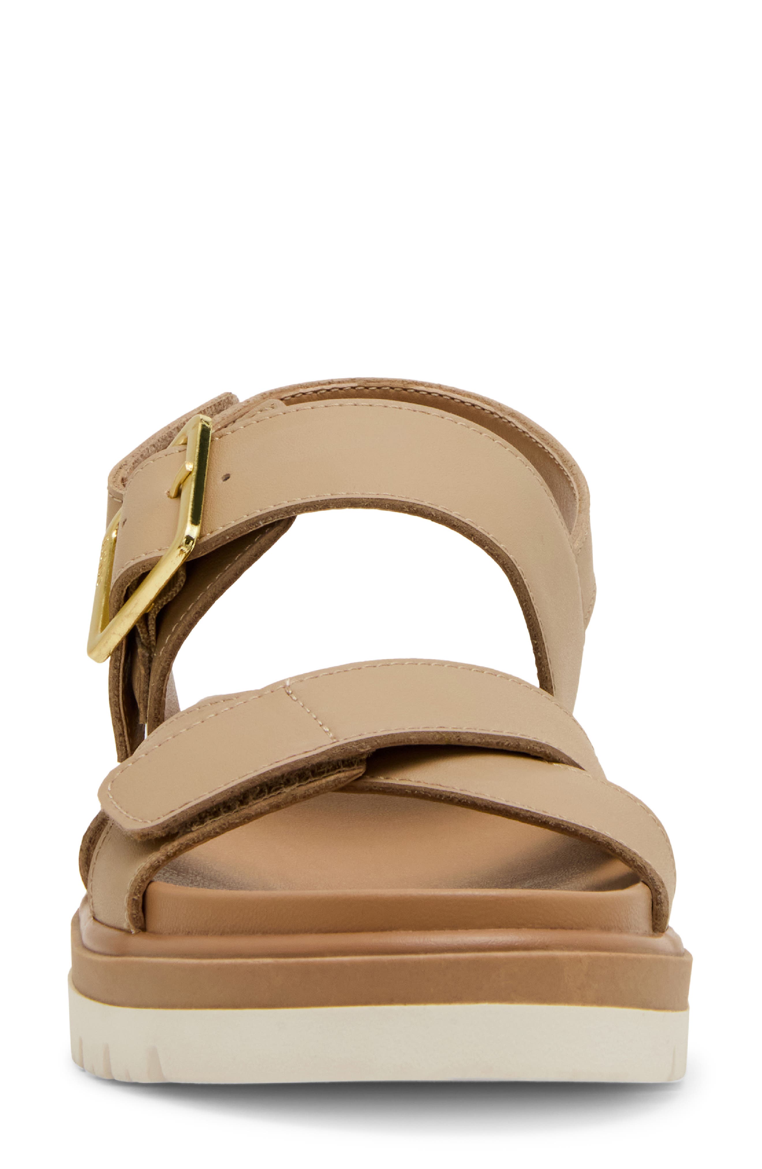 Brooke Water Resistant Sandal, Alternate, color, ALMOND LEATHER