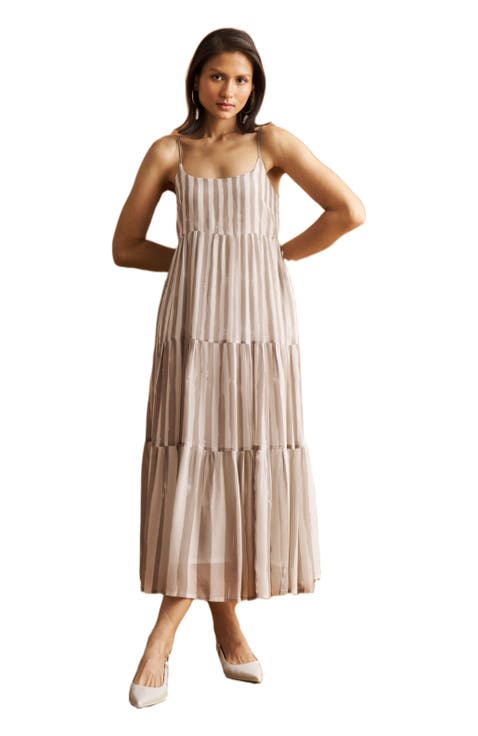 Strappy Tiered Maxi Dress