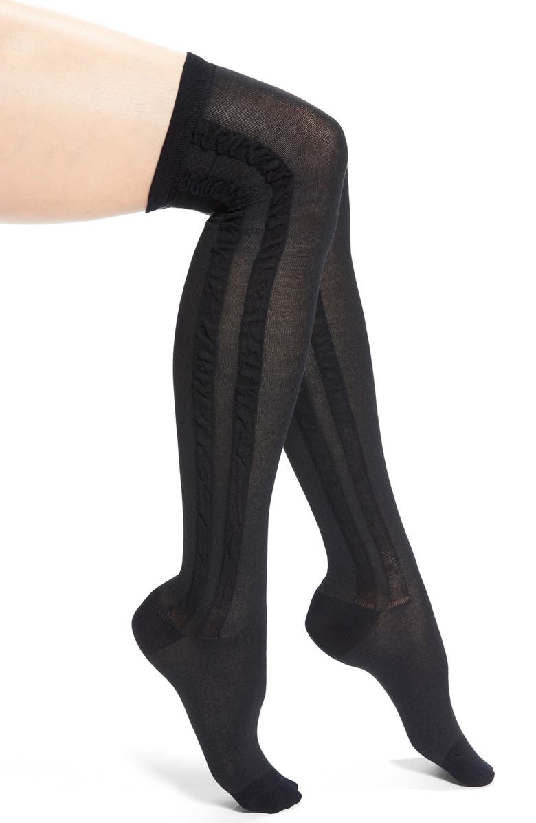 Arthur George by R. Kardashian 'Side Scrunch' Over the Knee Socks, Main, color, 