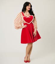 Unique Vintage Bib Pinafore Skirt