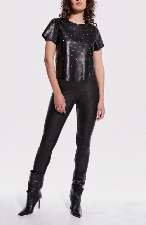 Shop As By Df Kiki Stretch Leather Leggings In Black