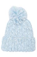 Vince Camuto Chunky Metallic Pom Knit Beanie