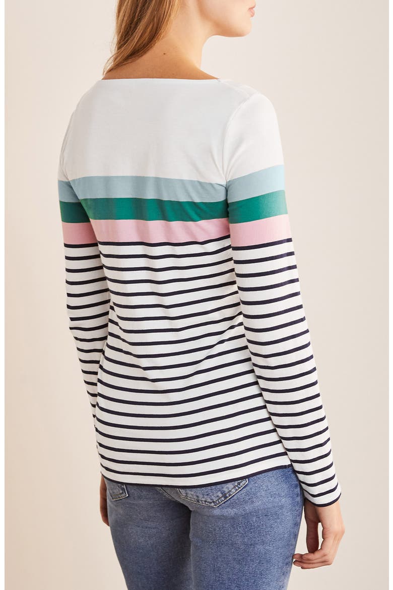 Long Sleeve Breton Top, Alternate, color, ICE BLUE/ SOFT PEONY