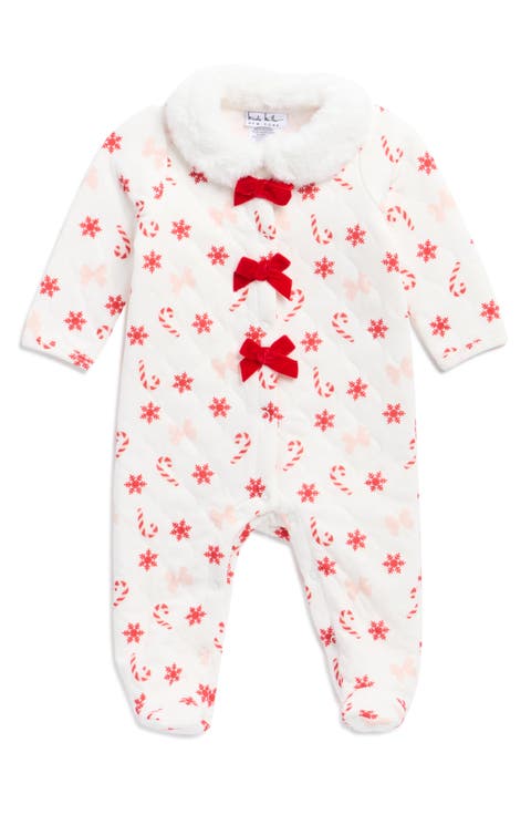 Holiday Bow Quilted Footie (Baby)