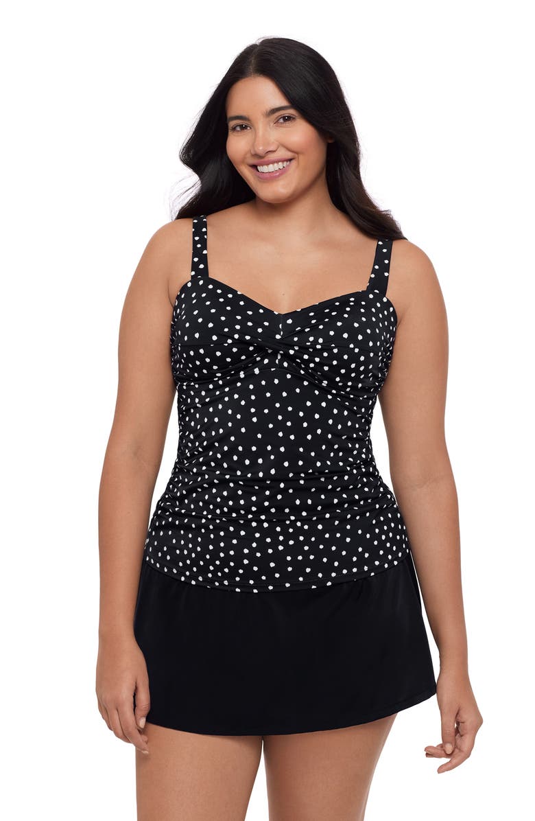 Trimshaper Ava Underwire Tankini Swimsuit Top, Main, color, Sea Stones