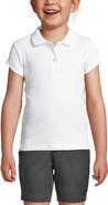 Lands' End School Uniform Girls Short Sleeve Feminine Fit Interlock Polo Shirt