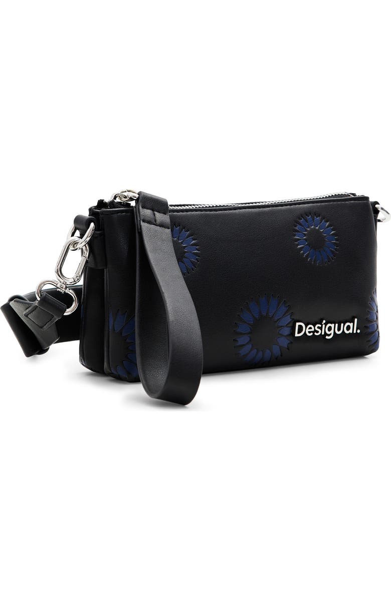 Desigual Avalon Faux Leather Crossbody Bag, Alternate, color, Black