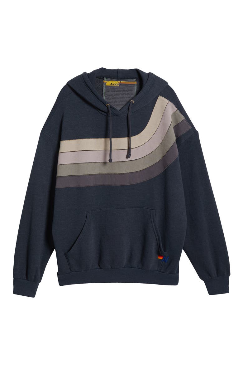 Wave Stripe 4 Hoodie, Alternate, color, CHARCOAL/CHARCOAL