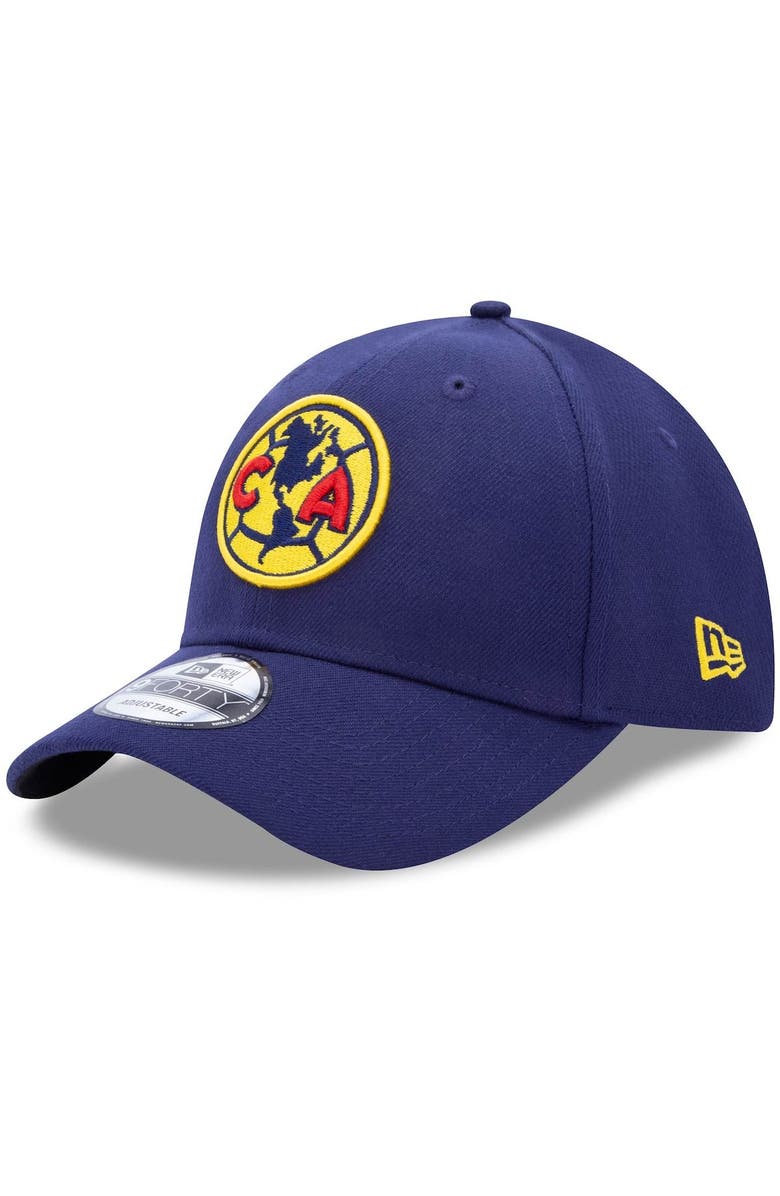 New Era Men's New Era Navy Club America Basic 9FORTY Adjustable Snapback Hat, Main, color, 