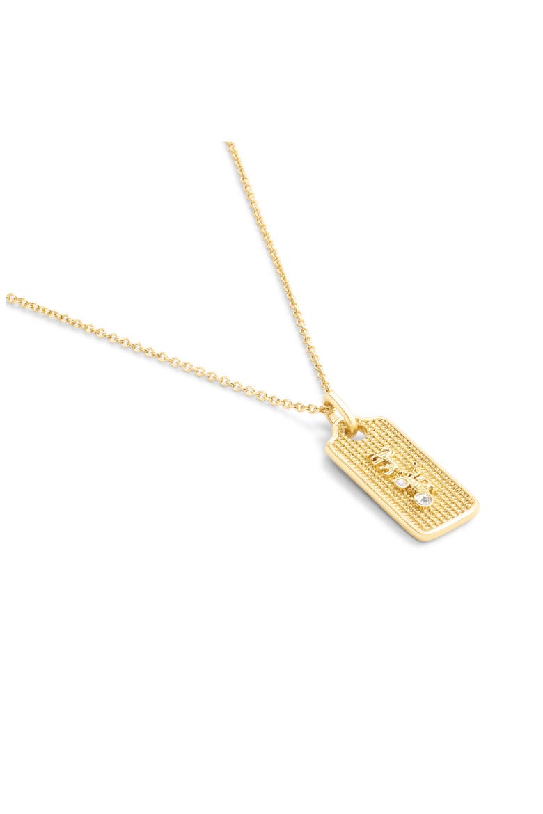 Textured Hangtag Pendant Necklace, Alternate, color, GOLD