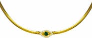Gemma Azzurro herringbone snake chain eye choker