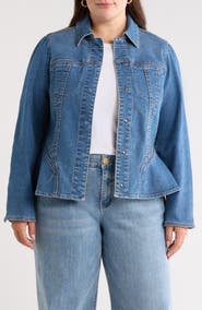 Wit & Wisdom Peplum Denim Jacket