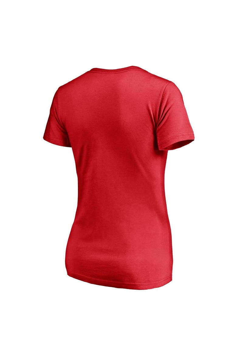 Women's Fanatics Branded Red Texas Rangers Hometown V-Neck T-Shirt, Alternate, color, Red