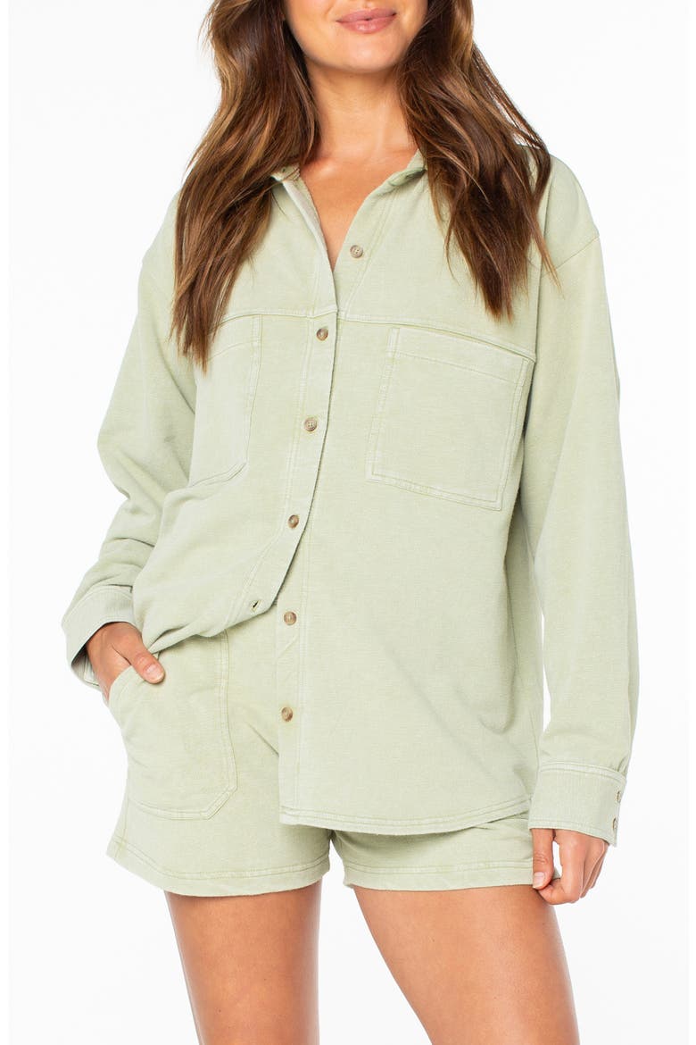 Dawn Light Button-Up Shirt, Main, color, SAGE
