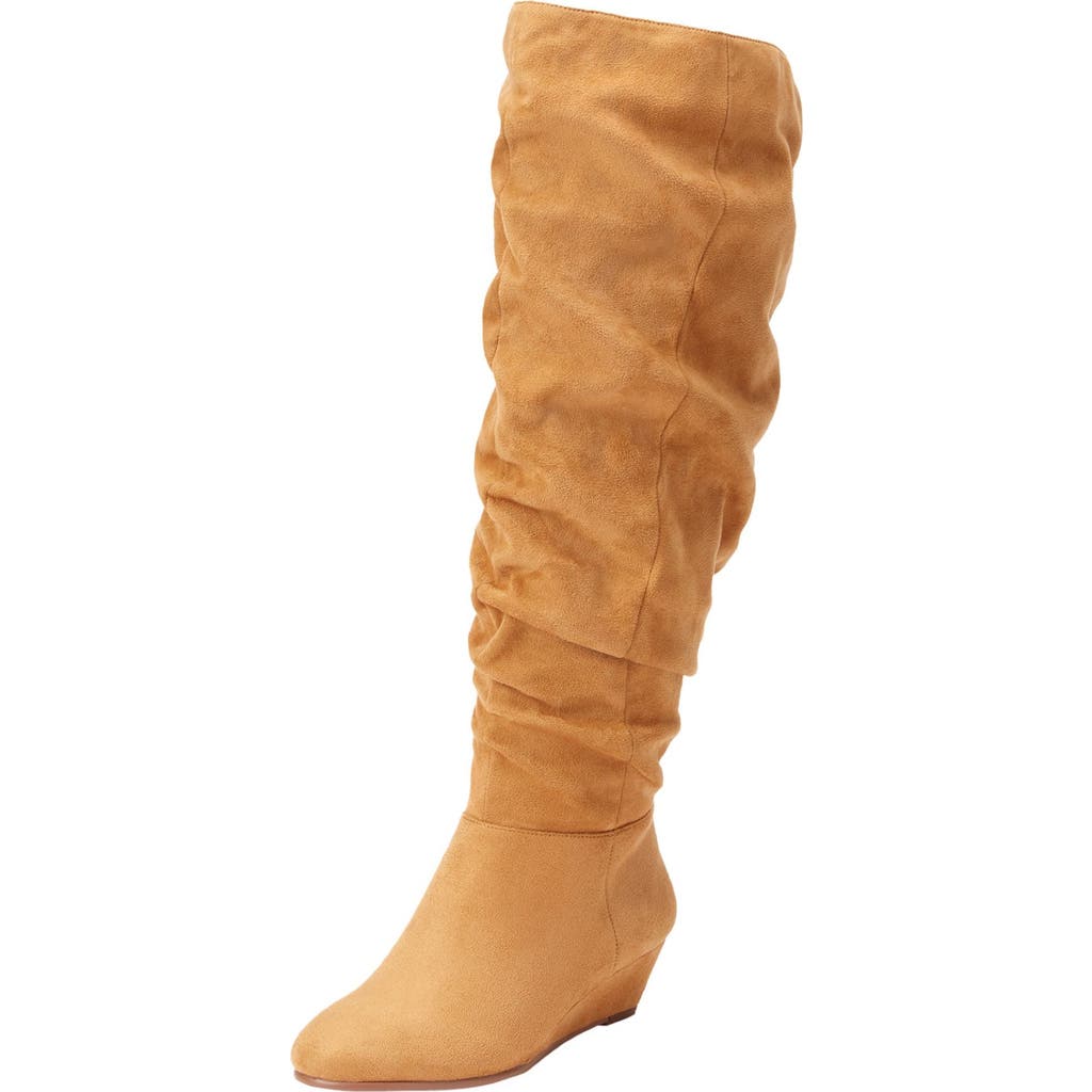 Comfortview The Tamara Tall Wide Calf Boot In Brown