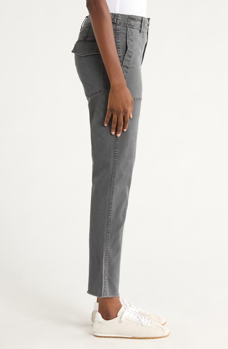 Madewell Garment Dyed Slim Straight Leg Utility Pants, Alternate, color, Dark Pavement