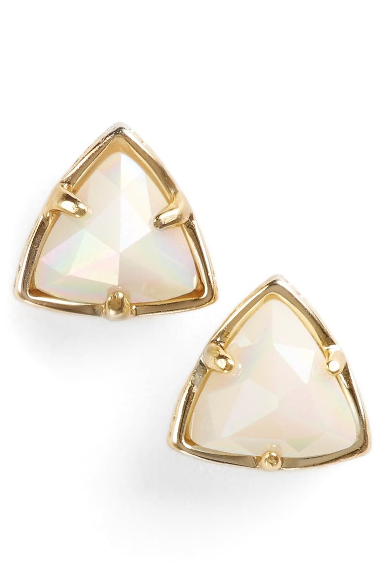 'Parker' Stud Earrings, Main, color, IRIDESCENT WHITE OPAQUE GLASS