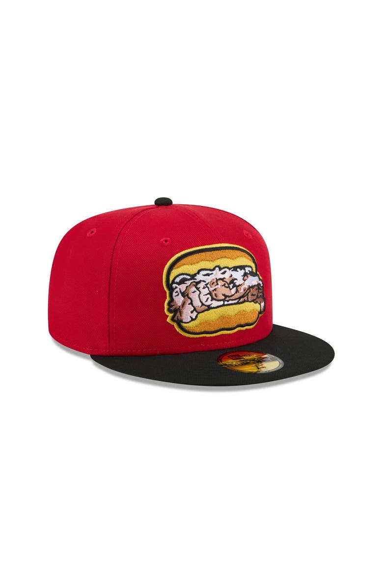 New Era Men's New Era Red Bowie Baysox Theme Nights 59FIFTY Fitted Hat, Alternate, color, Red