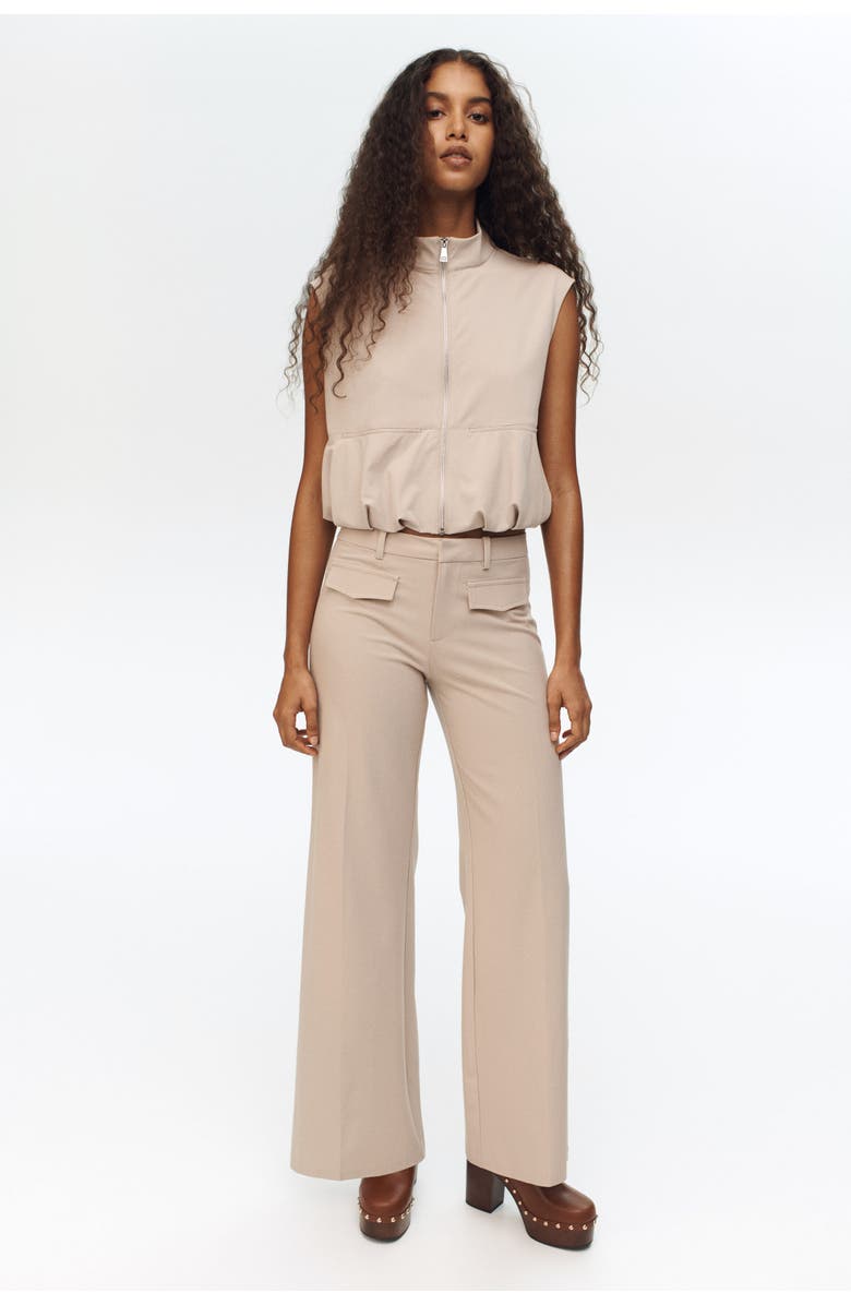H&M Tailored Trousers, Alternate, color, Light Beige
