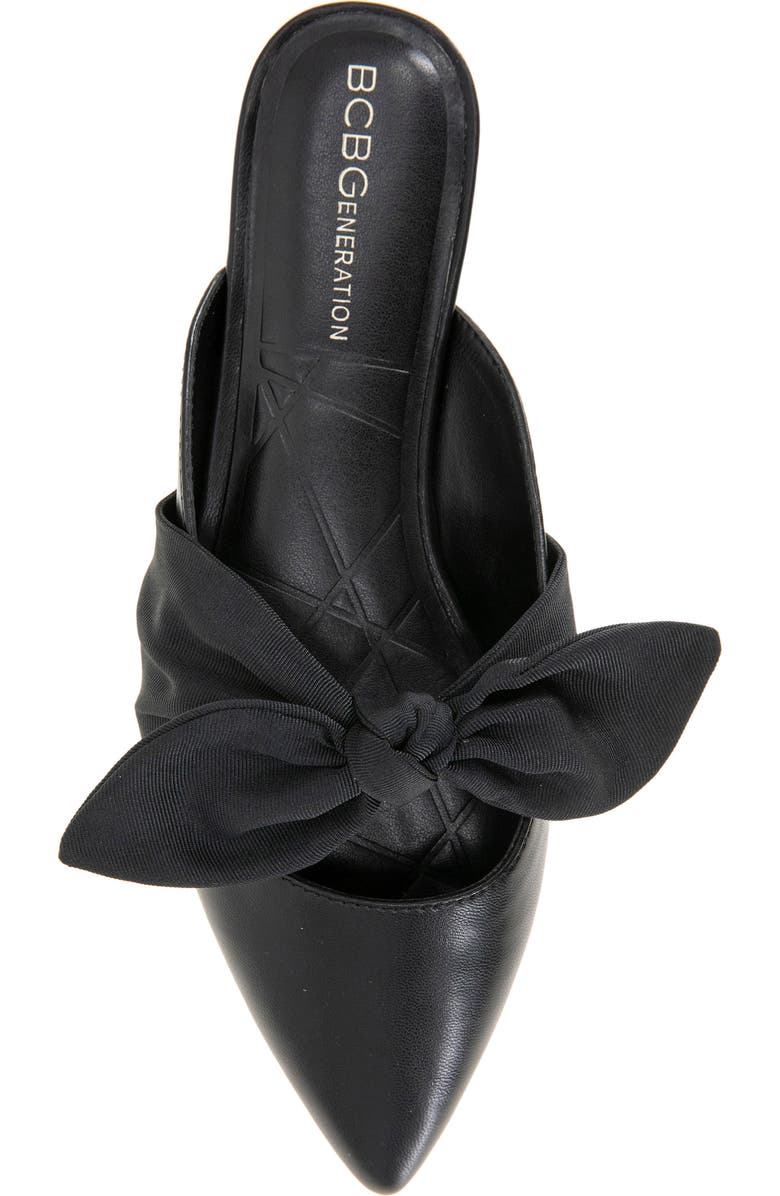 BCBGeneration Kandy Bow Mule, Alternate, color, Black/ Black