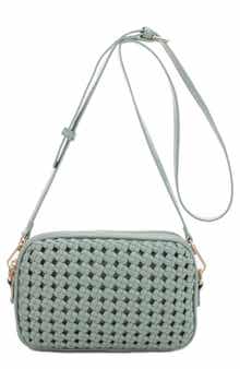 Mali + Lili Ava Woven Vegan Leather Crossbody Bag