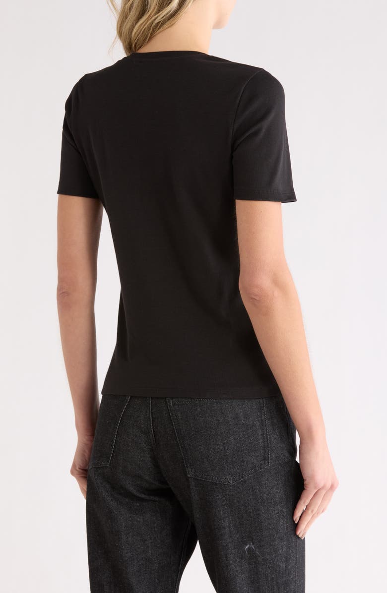 Theory Perry Rib Knit Henley, Alternate, color, Black