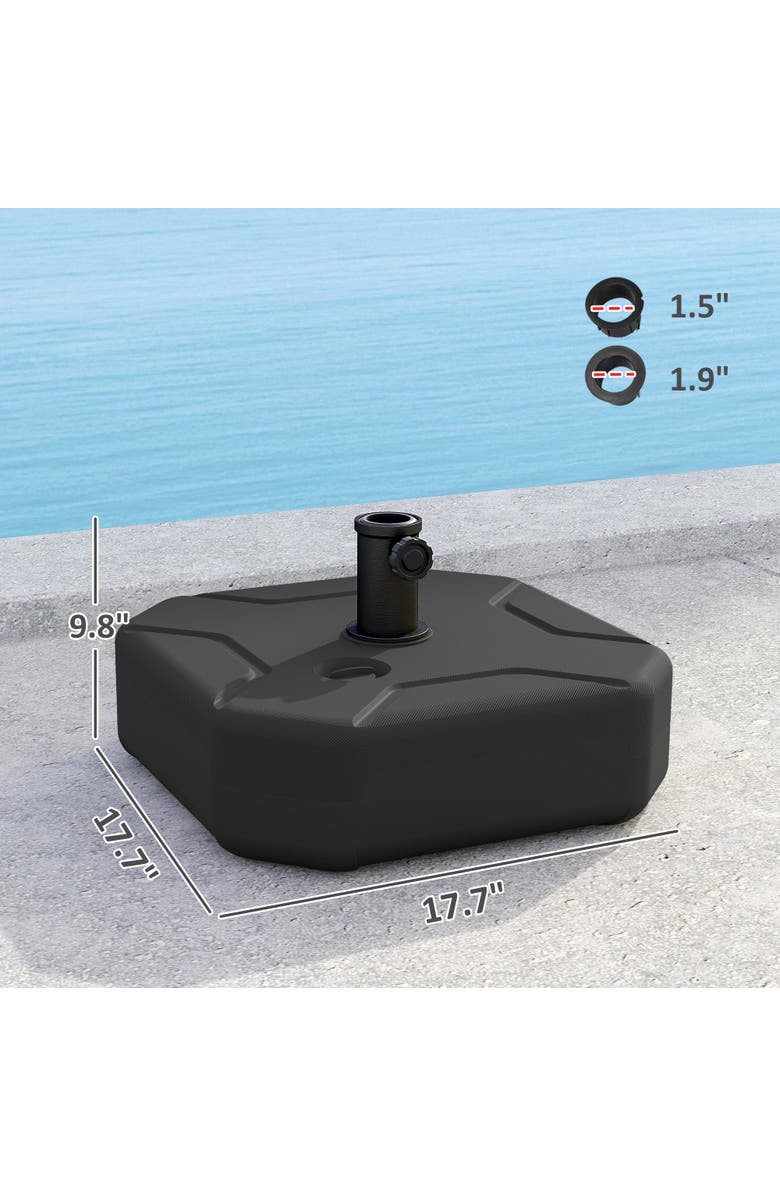 Outsunny Patio Umbrella Base Holder, Alternate, color, Black