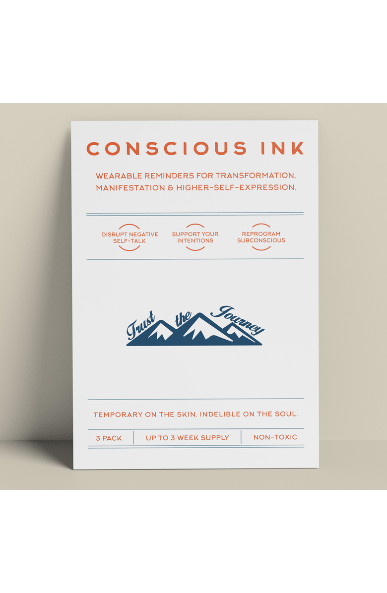 Conscious Ink Trust The Journey Manifest Beanie, Alternate, color, White Heather