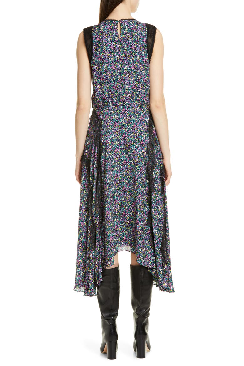 Confetti Lace Shark Bite Hem Dress, Alternate, color, PURPPLE MULTI