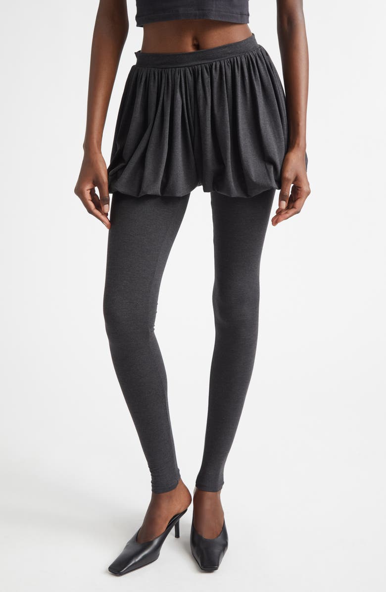 Paloma Wool Caly Skirt Overlay Leggings, Main, color, Grey