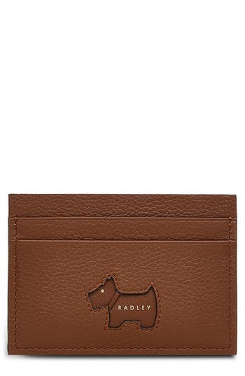 Radley Cookie Cutter Leather Card Case In Sand