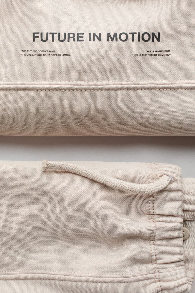 2-piece Sweatshirt And Joggers Set, Alternate, color, Light beige/Future In Motion