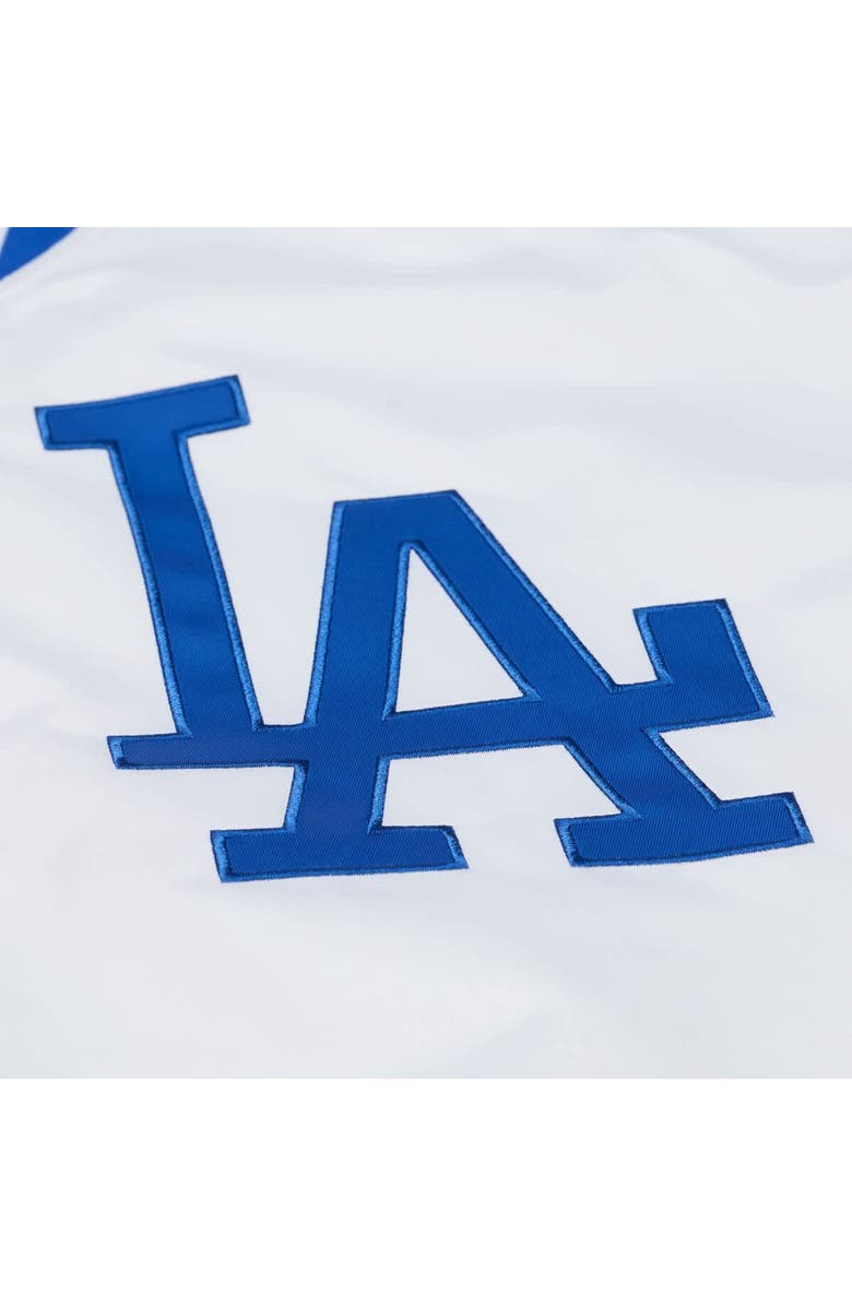 Mitchell & Ness Men's Mitchell & Ness White Los Angeles Dodgers Cooperstown Collection Lightweight Satin Full-Snap Jacket, Alternate, color, White