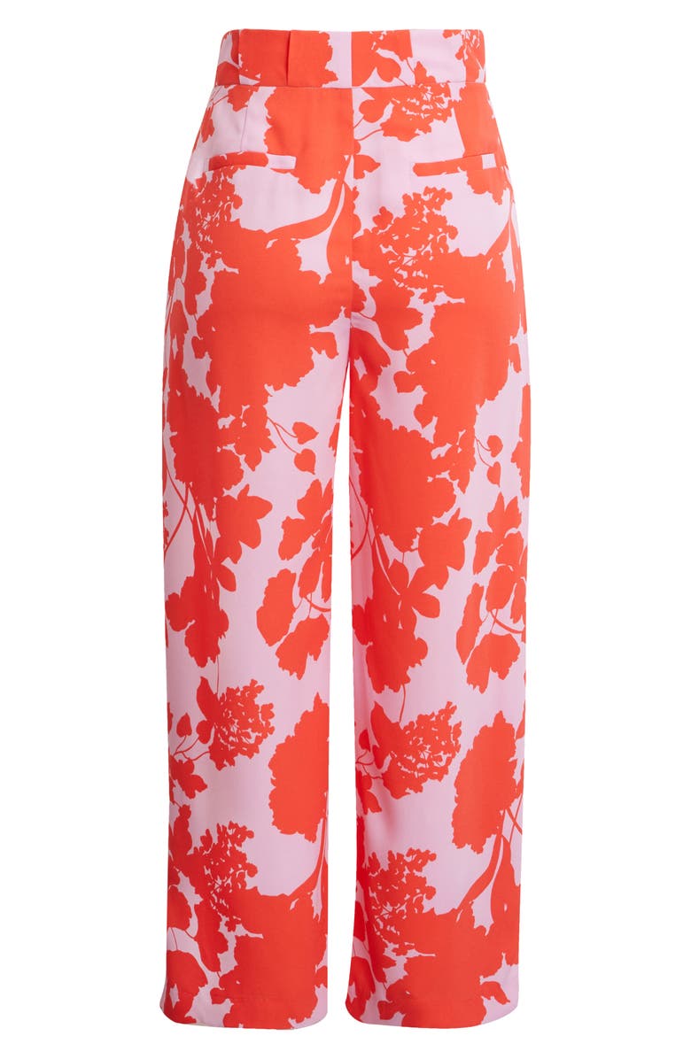 Halogen<sup>®</sup> x Atlantic-Pacific Pleat Detail Print Pants, Alternate, color,