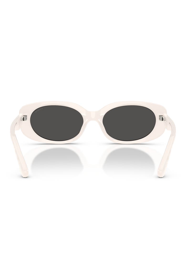 54mm Oval Sunglasses, Alternate, color, MILKY CLOUD / GREY SOLID