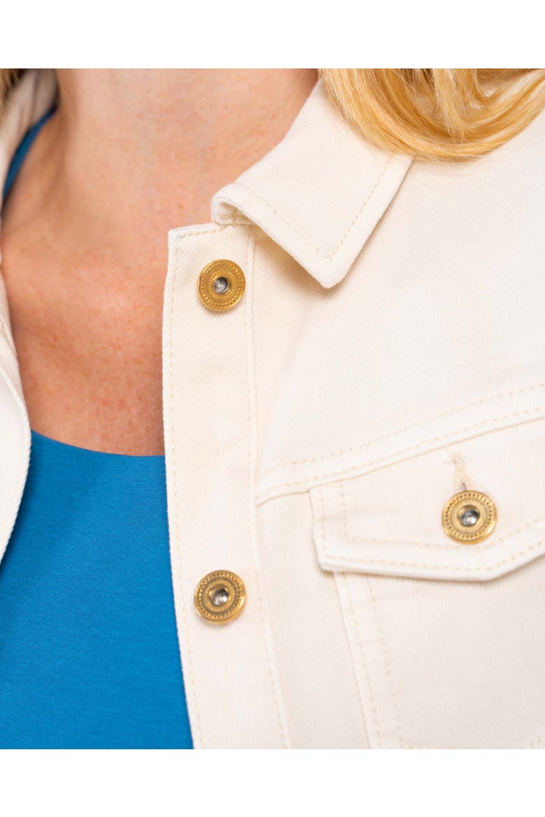 Darla Denim Jacket, Alternate, color, Cream