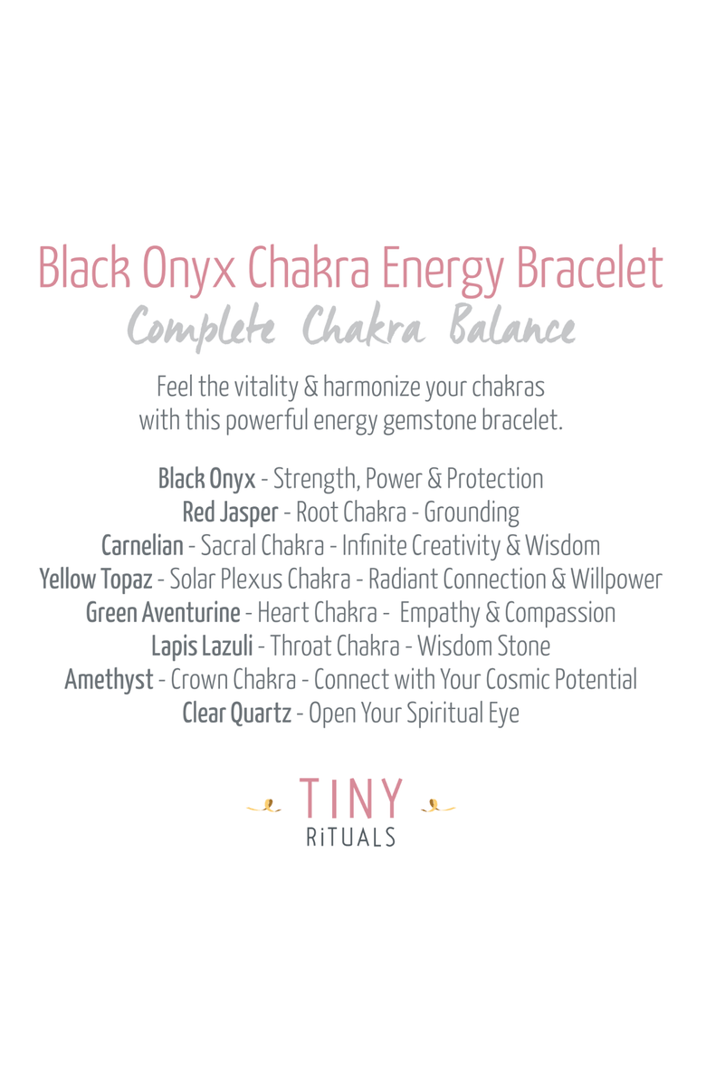Tiny Rituals Seven Chakra Energy Bracelet, Alternate, color, Black / Multi