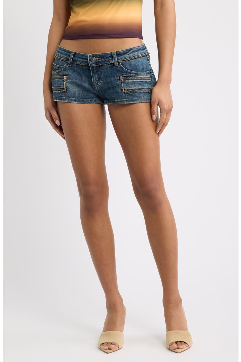 Ardor Mini Shorts, Main, color, DENIM