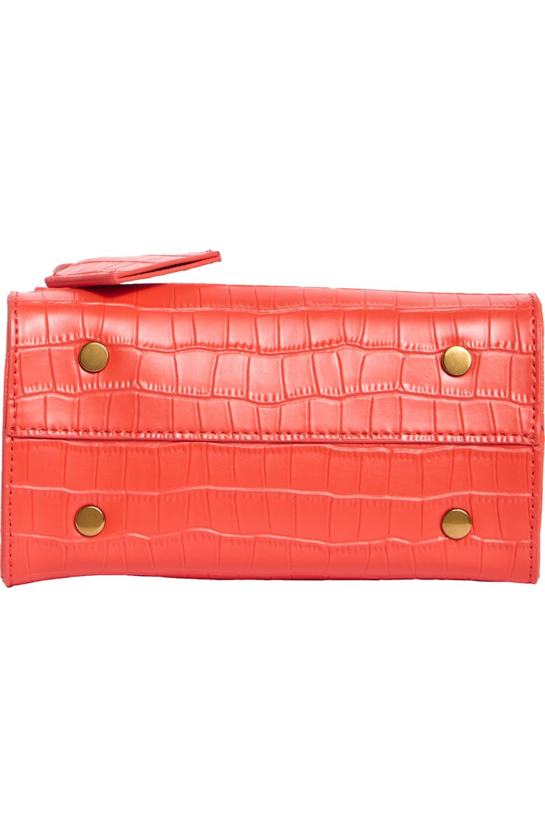 Kurt Geiger London Mini Highgate Croc Embossed Tote, Alternate, color, Orange