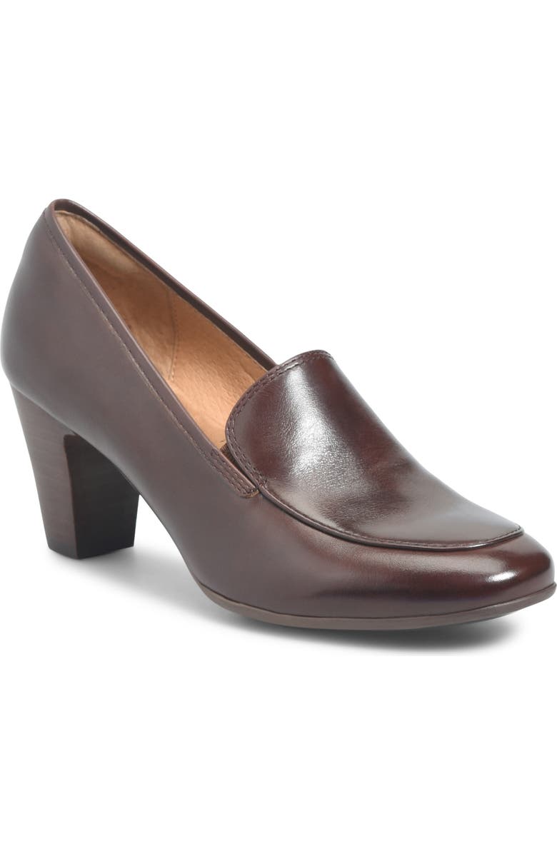 Söfft Lucinda Water Resistant Loafer Pump, Main, color, Chocolate