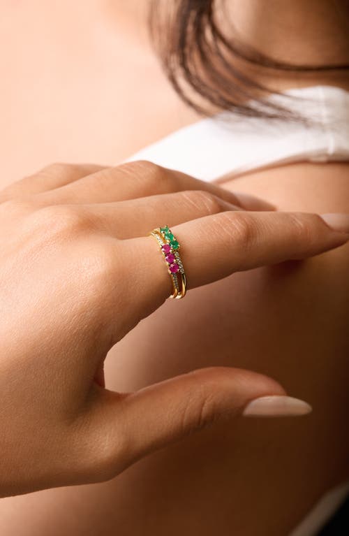 Bony Levy El Mar 18k Gold Gemstone & Diamond Stackable Ring In Blue